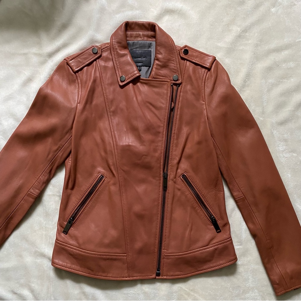Last chance!! Massimo Dutti Leather Moto Jacket